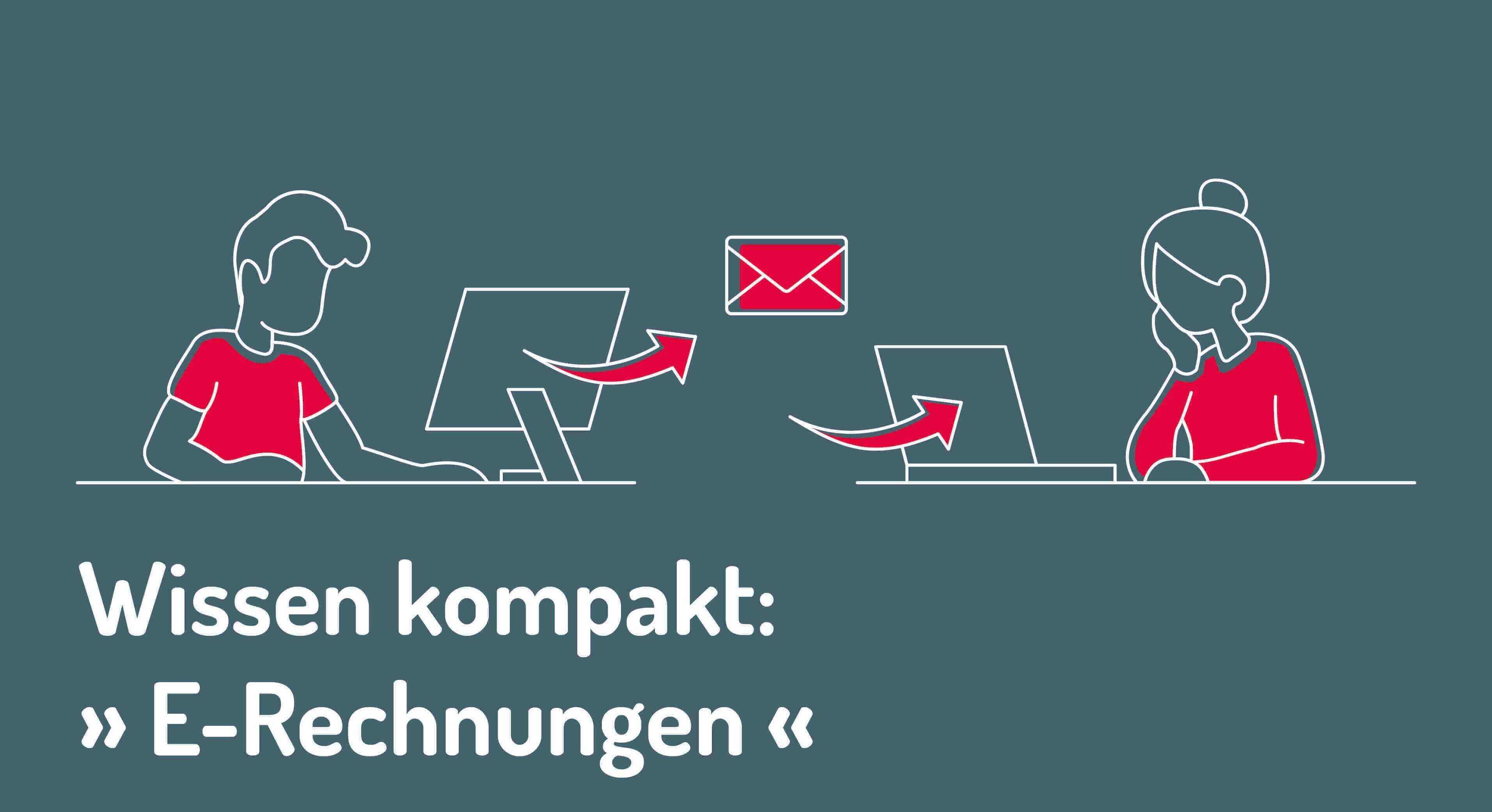 Blog| E-Rechnungen: Eine Person erhält einen virtuellen Brief am Rechner