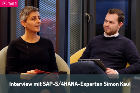 Blog| Interview SAP S/4HANA-Umstieg, auf dem Bild sind Ebru Dogan und Experte Simon Kaul