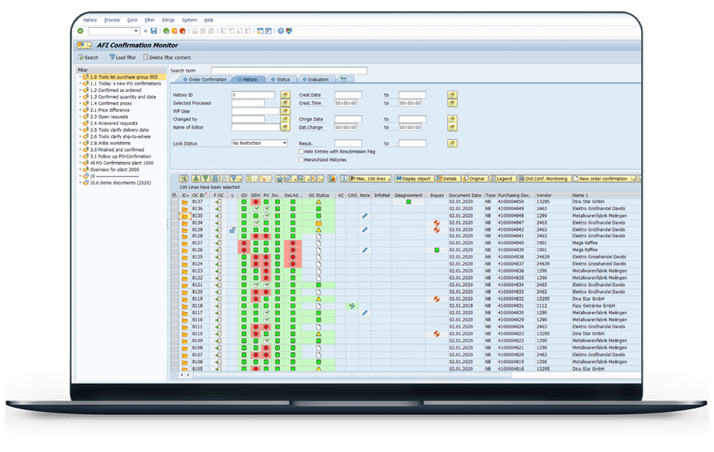 Screenshot of the AFI Monitor Overview