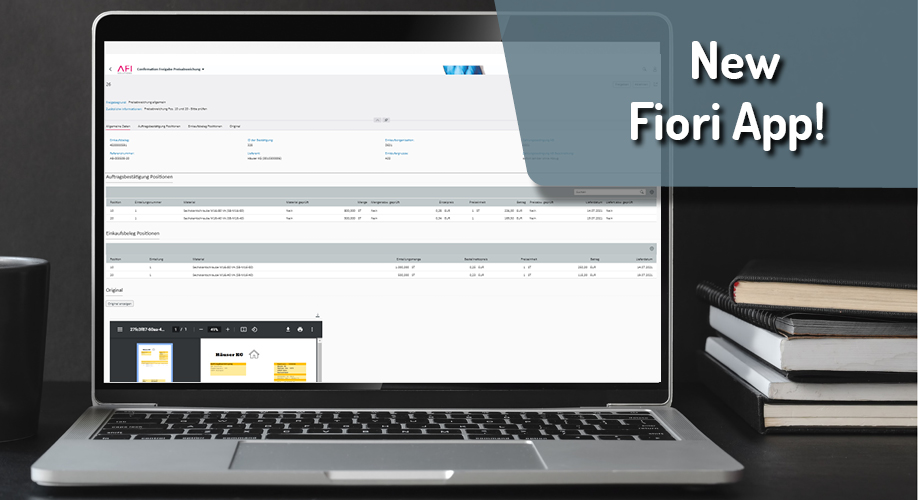 News | Tablet mit der neuen AFI Fiori-App für Preisabweichungen
